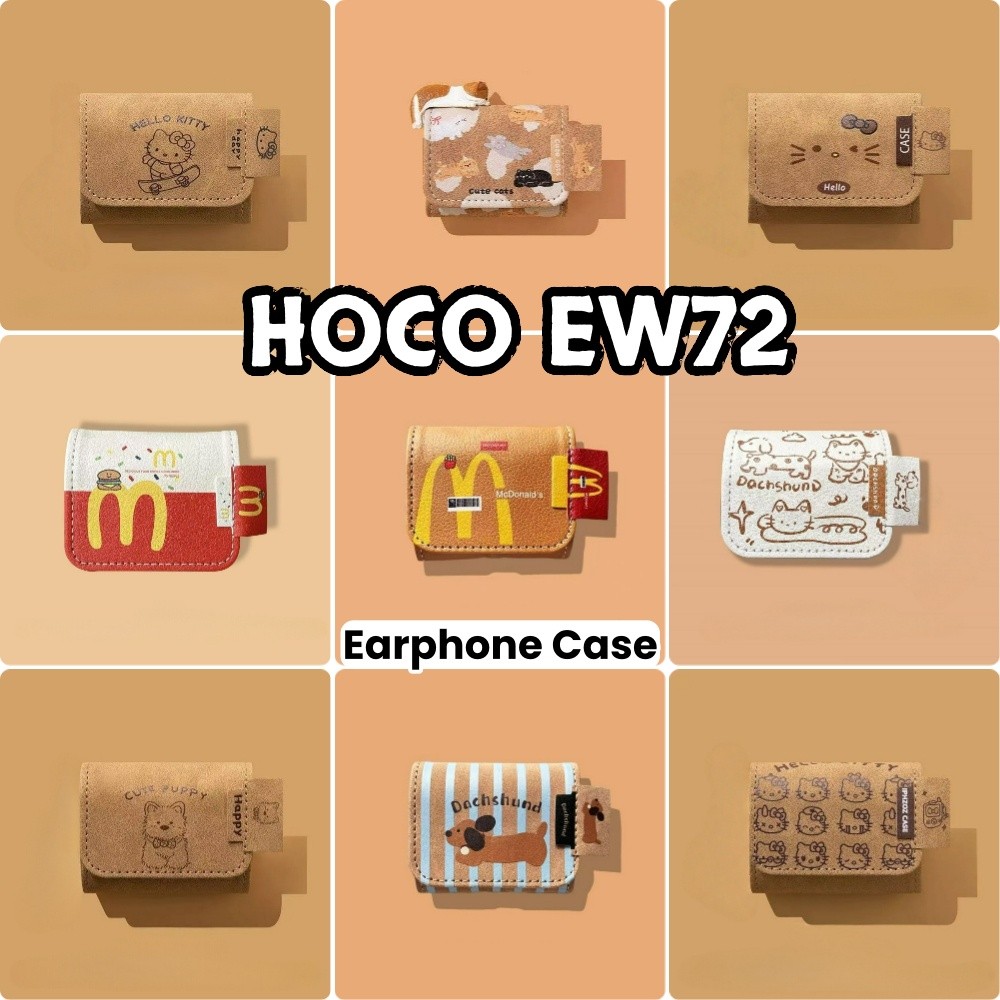 imamura สําหรับ HOCO EW72 กรณีน่ารักการ์ตูนสิ่งทอหัตถกรรมหูฟังกรณีปลอกฝาครอบ