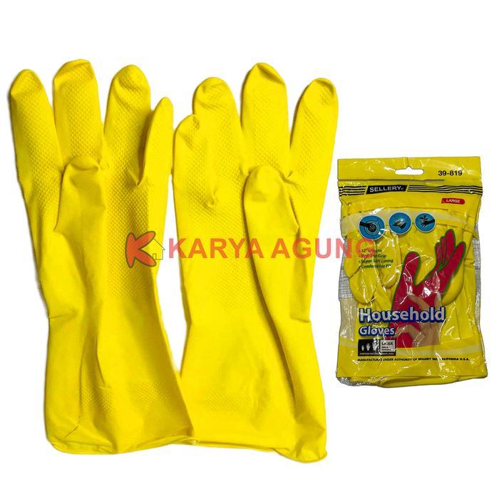 SELLERY Rubber Latex Hand Gloves - M