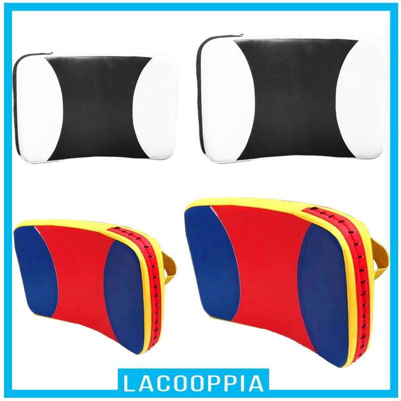 [Lacooppia] Kick Shield Kickboxing Pad เป้าหมายเท้าโค้ง PU หนังการปิดกั้น Pad Taekwondo Kick Pad สํา