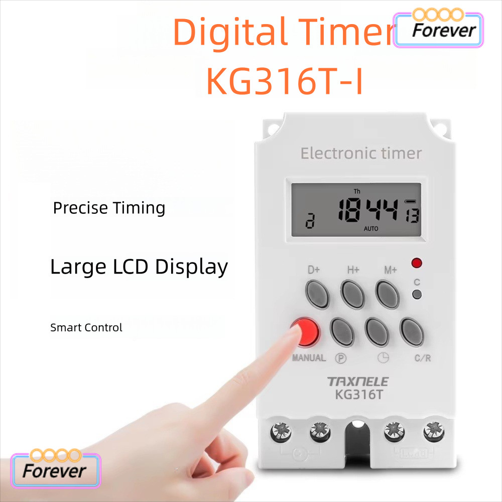 FOREVER Digital Timer, 12V LED Timer Switch, Portable 110V 25A Display Relay อุปกรณ์ไฟฟ้า Timer ช่าง