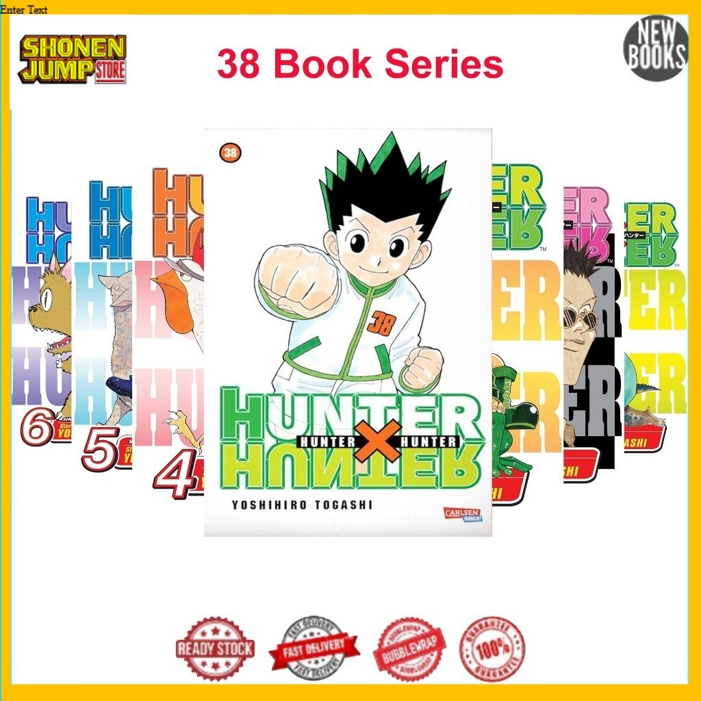Hunter X Hunter ชุดหนังสือ 38 เล่ม โดย Yoshihiro Togashi (ภาษาอังกฤษ)