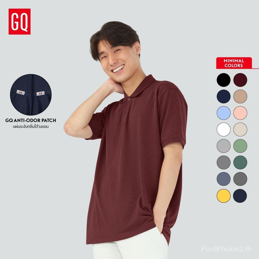 [H2K] GQ Minimal Polo เสื้อโปโลยับยั้งกลิ่นเหงื่อ ยับยาก รีดง่าย เสื้อคอปก สำหรับผู้ชาย เสื้อผู้ชาย 