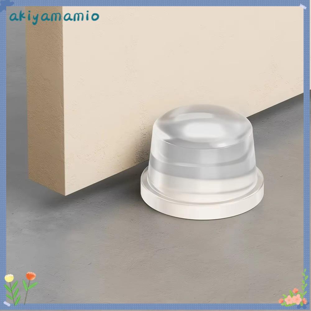 AKIYAMAMIO กันชนประตูซิลิโคน, น้ํามันซิลิโคนใส Rubbed ไม่มีกันชนประตูเจาะ, กระบอก PET Creative Anti Bump Pad ป้องกันความปลอดภัย