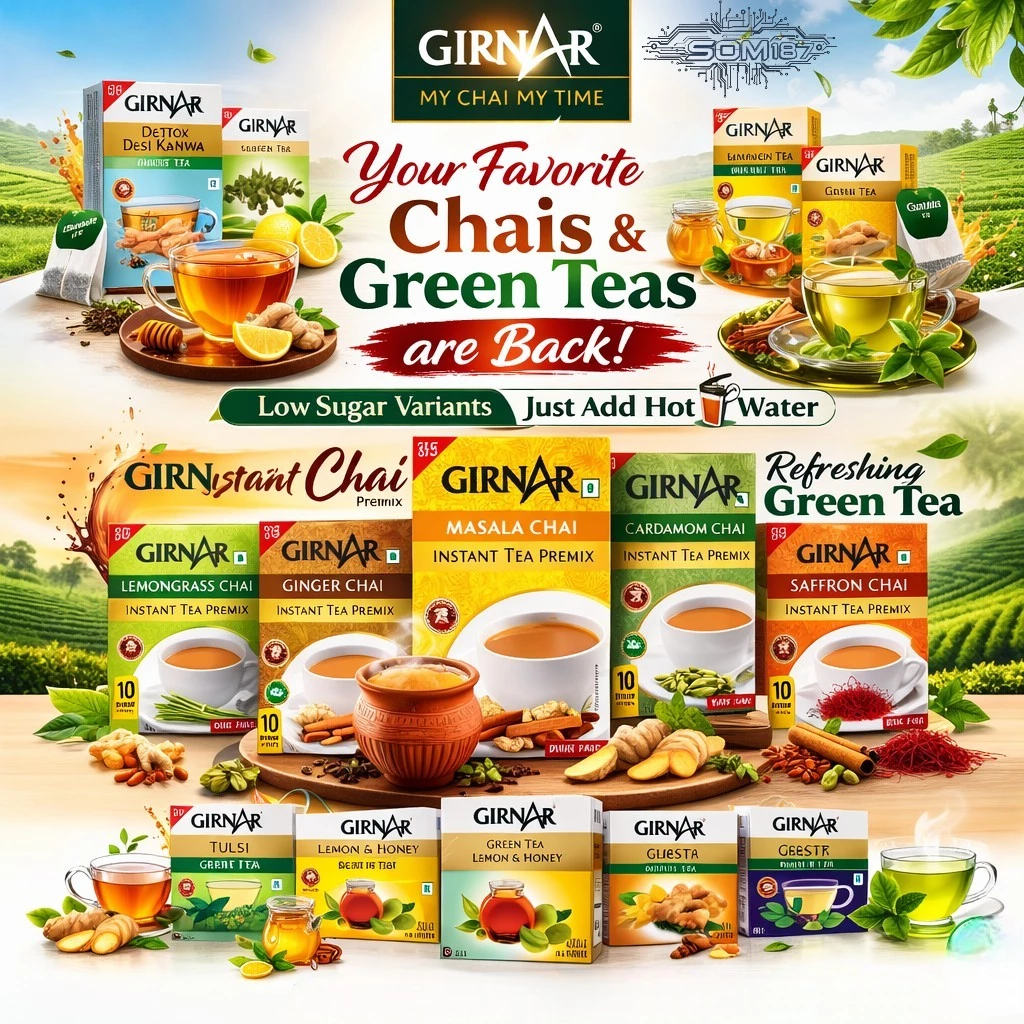 Girnar 3in1 Instant Tea Chai ,Detox Tea ชาอินเดียสำเร็จรูป.