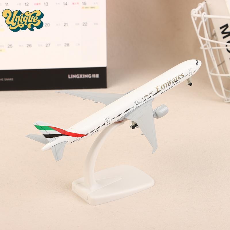 (ไม่ซ้ําใคร) 20 ซม.B777 UAE Emirates Airline Boeing 777 เครื่องบินรุ่น Die-casting โลหะผสมเครื่องบิน