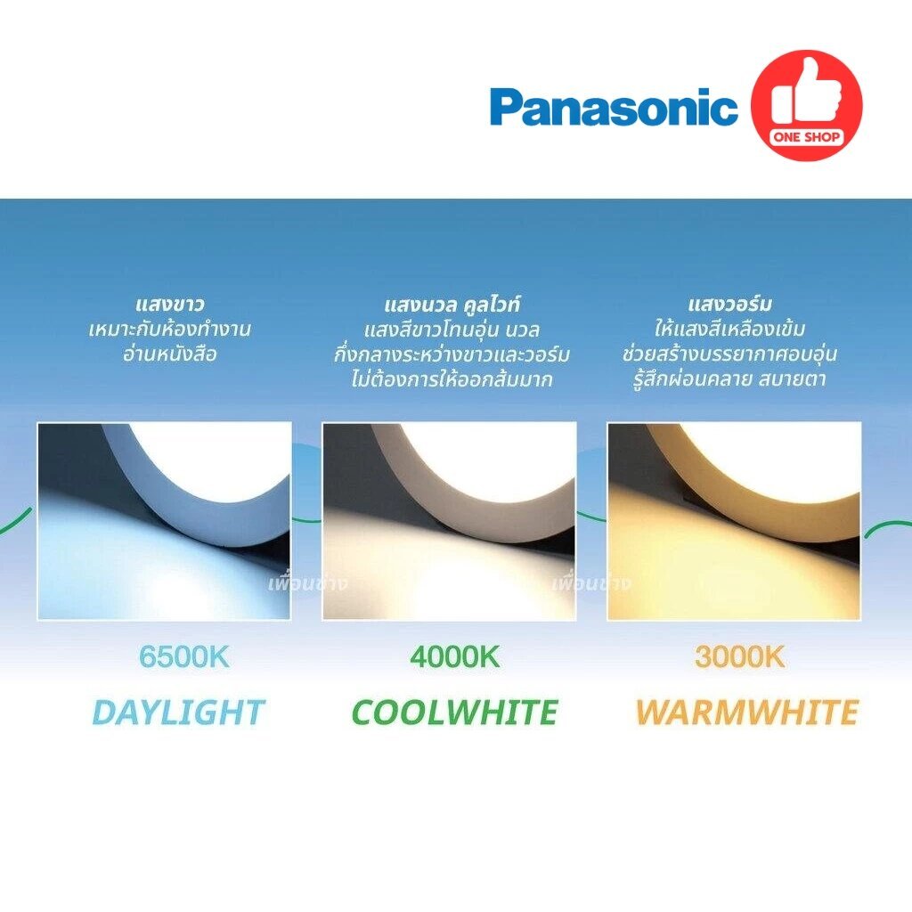 Panasonic ดาวน์ไลท์ ฝังฝ้า Panel LED รุ่น DN-2G โคมไฟ ไฟเพดาน พาแนล โคมไฟดาวน์ไลท์ downlight พานาโซนิค ราคา ถูกที่สุด ดีลบีเคเค แกลเลอรีภาพที่ 2