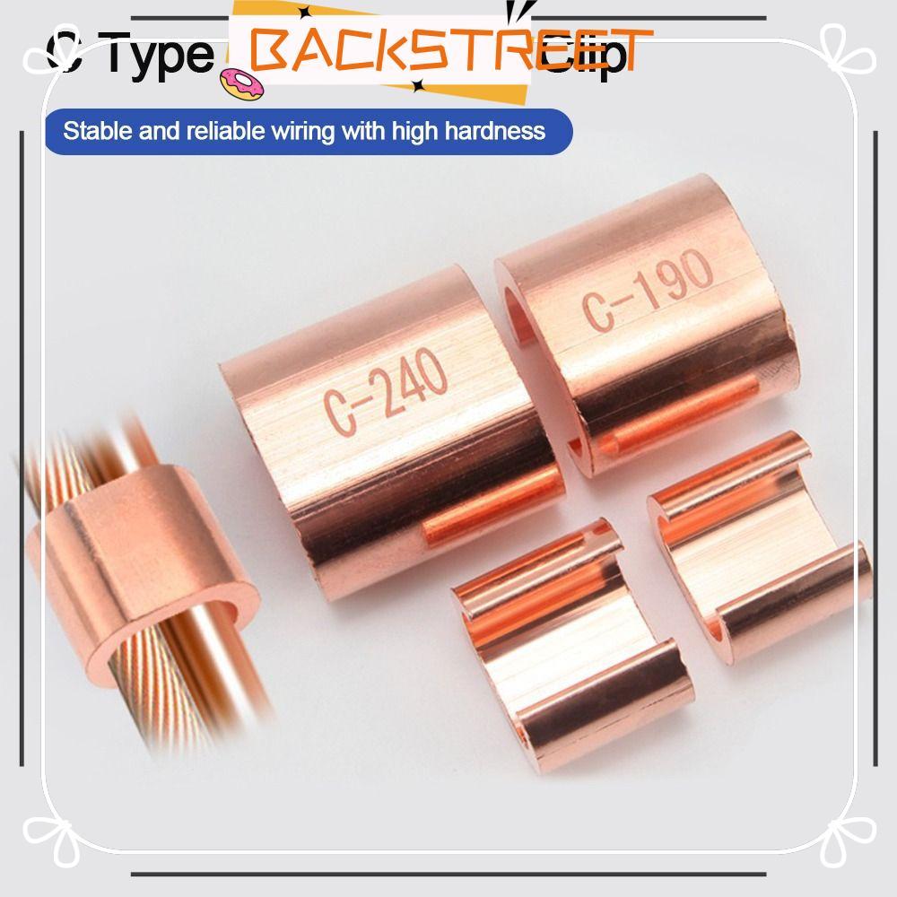 BACKSTAGE ขั้วต่อสายไฟ, คลิปหนีบลวดทองแดง C Type ทองแดง, สายเคเบิลแบบขนาน Clamping Buckle Terminal C