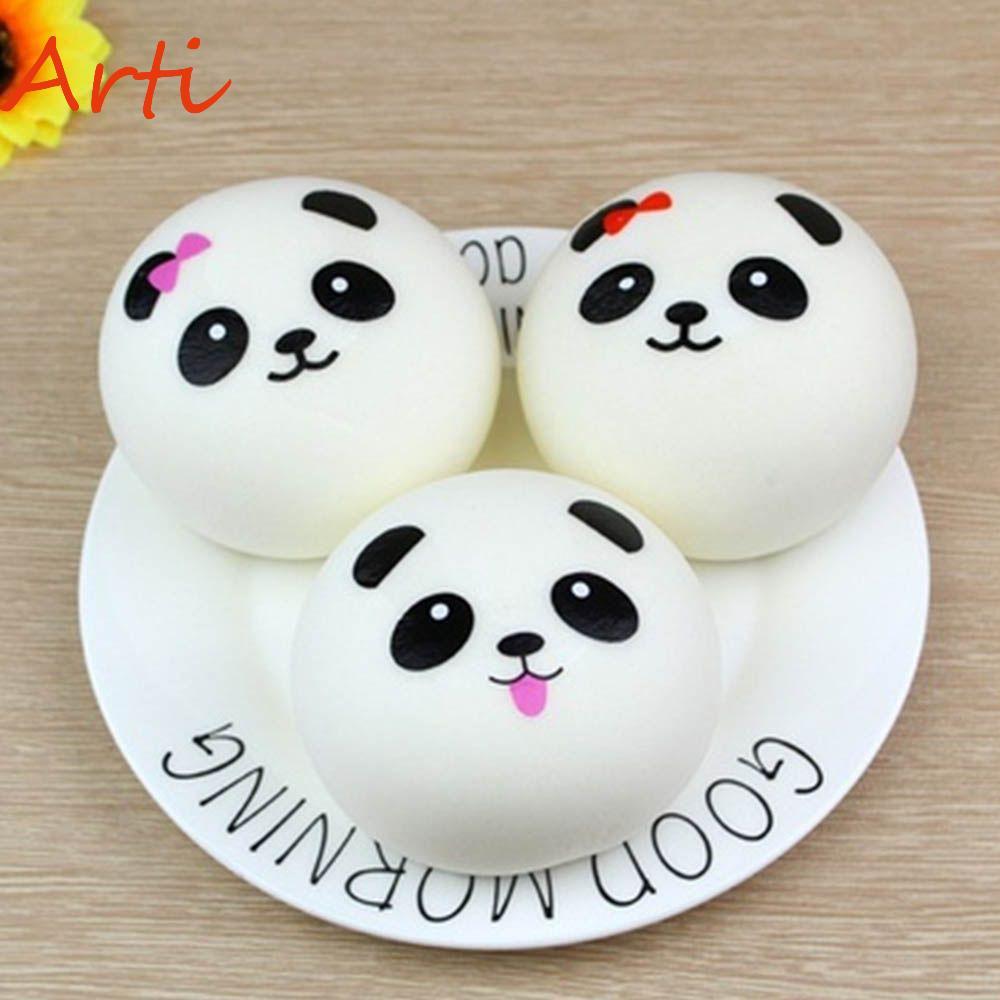 ARTI ของเล่นบรรเทา Charm Ball ขนมปังการ์ตูน PU Kawaii ความเครียดสายรัดบีบ
