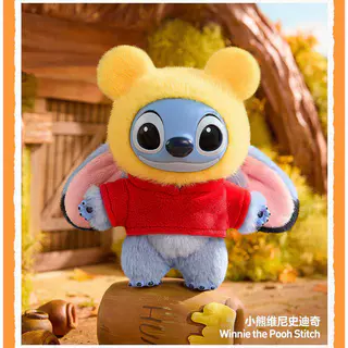 P POPMART Stitch Crossing Series ตุ๊กตาไวนิลจี้ Mystery Box ของเล่นของขวัญ