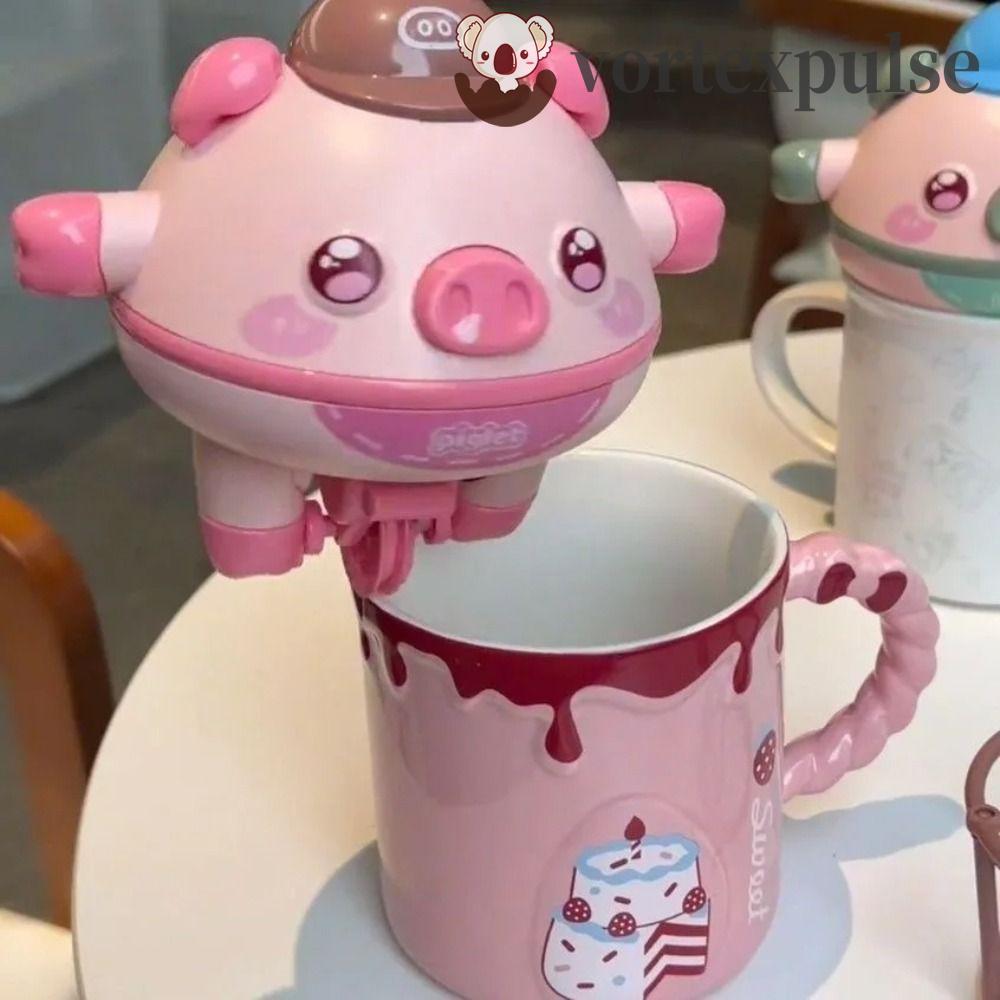 VORTEXPULSE Tumbler BALANCE Pig, เกมสมอง Piglet Unicycle Electric Toy, Gyroscope น่ารัก Tightrope Wa