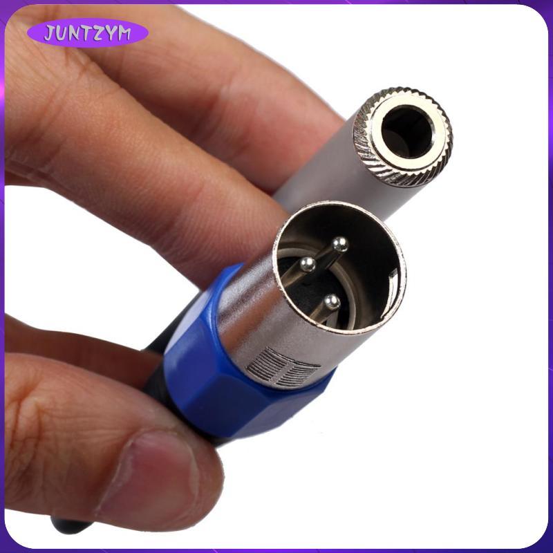 [juntzym] 3-Pin XLR Male to 1/4 6.35mm Female Audio Cable Mic Adapter 1ft Male Cord