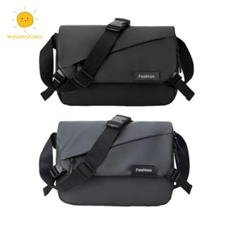 Ღ PU หนัง Messenger Bag กระเป๋าสะพายข้างกันน้ํากระเป๋าสะพายไ…