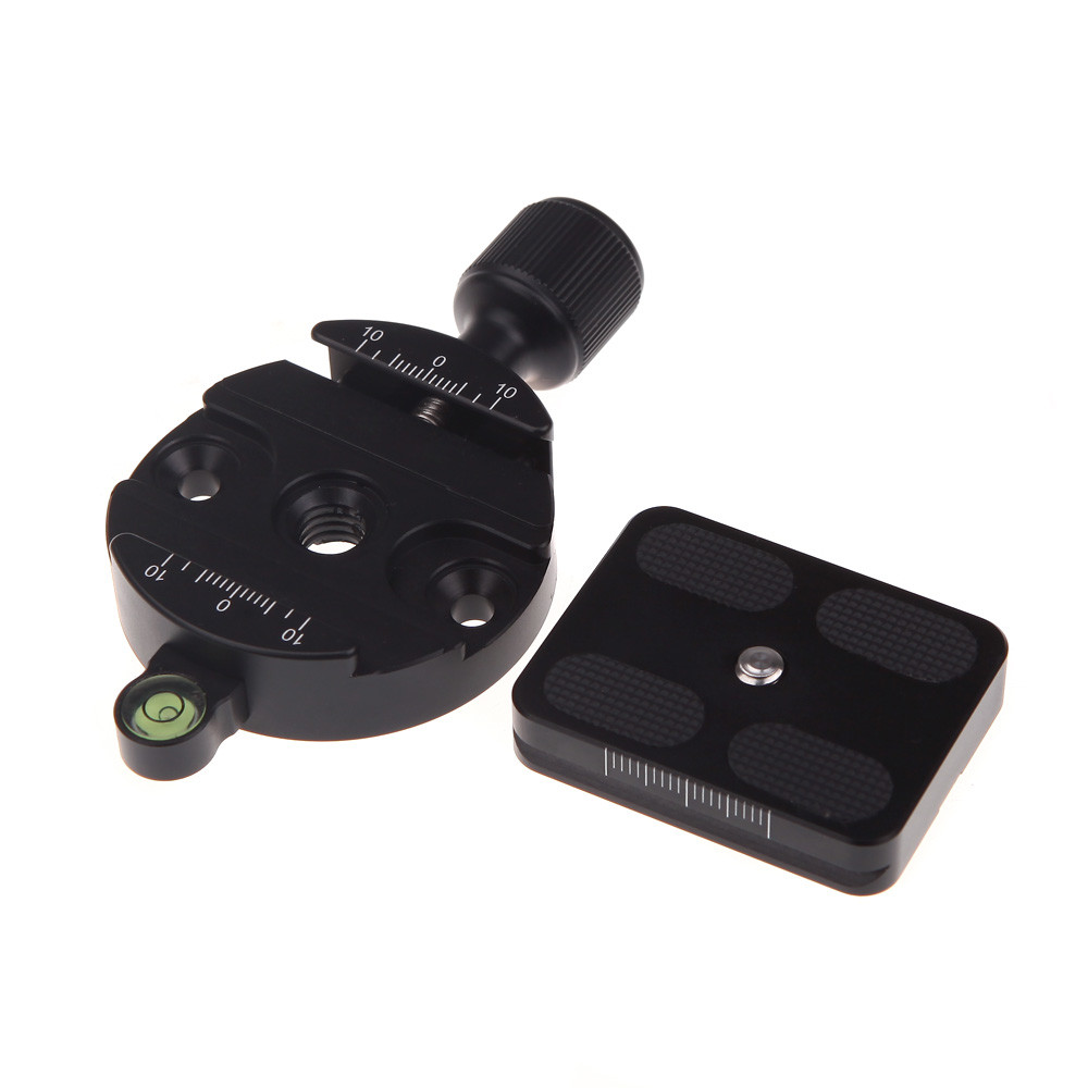 DM-55 Clamp และ QR Quick Release Plate พร้อม Gradienter สําหรับ 55 มม.หัวบอล Arca Swiss RRS Wimberle