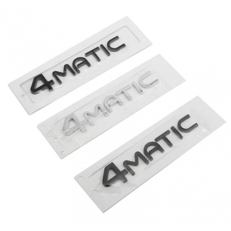 เหมาะสําหรับ Mercedes-Benz Benz พลังงานใหม่ EQC350 EQC400 4MATIC โลโก้รถสติกเกอร์ 4MATIC ด้านหลังด้า