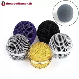 THER 1pcs สำหรับ Shure SM58 ไมโครโฟนไร้สายเปลี่ยนไมโครโฟนโลหะตารางเปลี่ยนชิ้นส่วนหัวไมโครโฟนพรรคมืออาชีพ TH