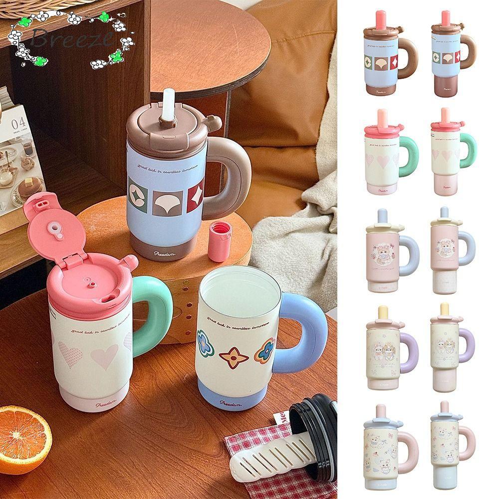 BREEZE Ceramic Inner Liner, 316 Stainless Steel Large Capacity Insulated Cup, Ice Girls Cold Thermos