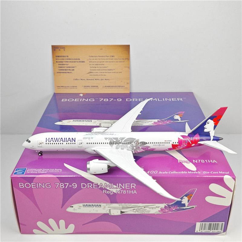 NG Models 55128 1: 400 Hawaii Air B787-9 N781HA โมเดลเครื่องบินโลหะผสม