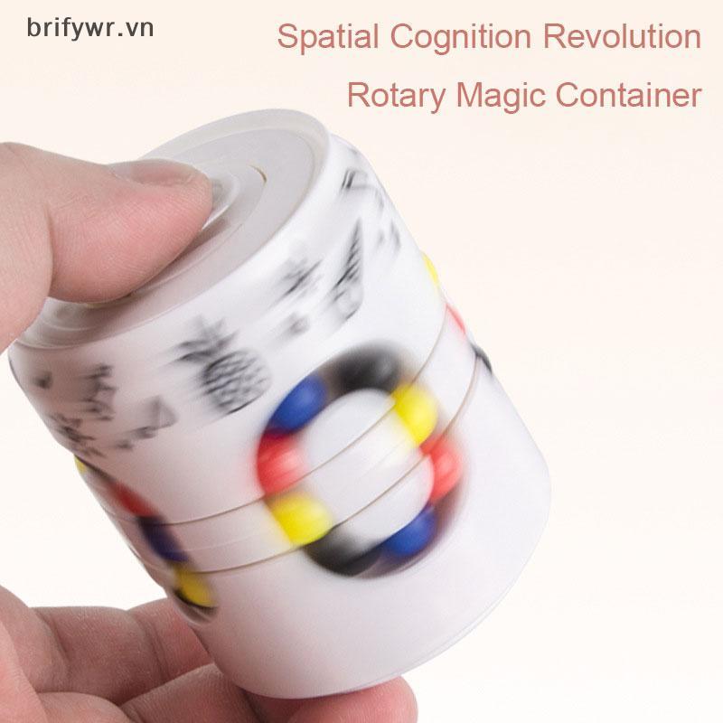Brifywr Magic Bean Can Puzzle Cube, Magic Cube และ Fidget Spinner, หมุน Fidget Cube ของเล่น [VN]