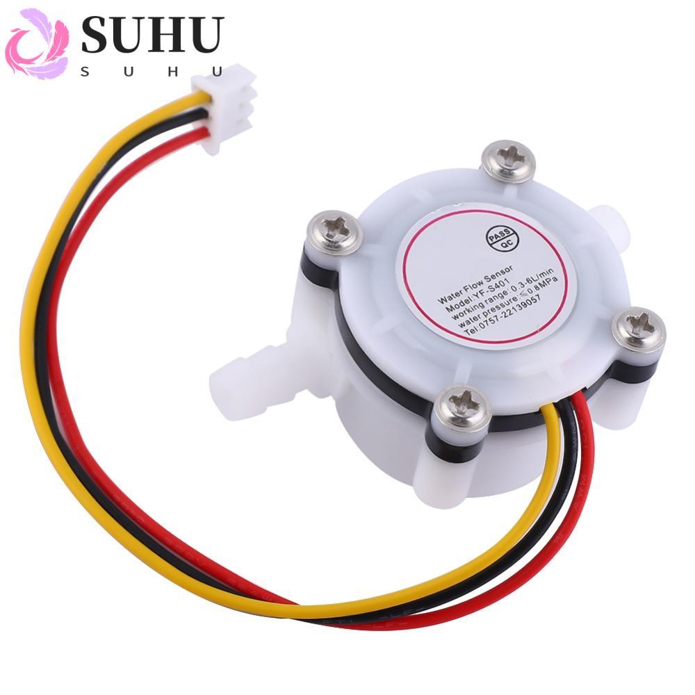 SUHU Water Flow Sensor, 0.3-6L/min สําหรับ 6 มม.ท่อ Water Hall Flow Sensor, Hall Effect YF-S401 พร้อ