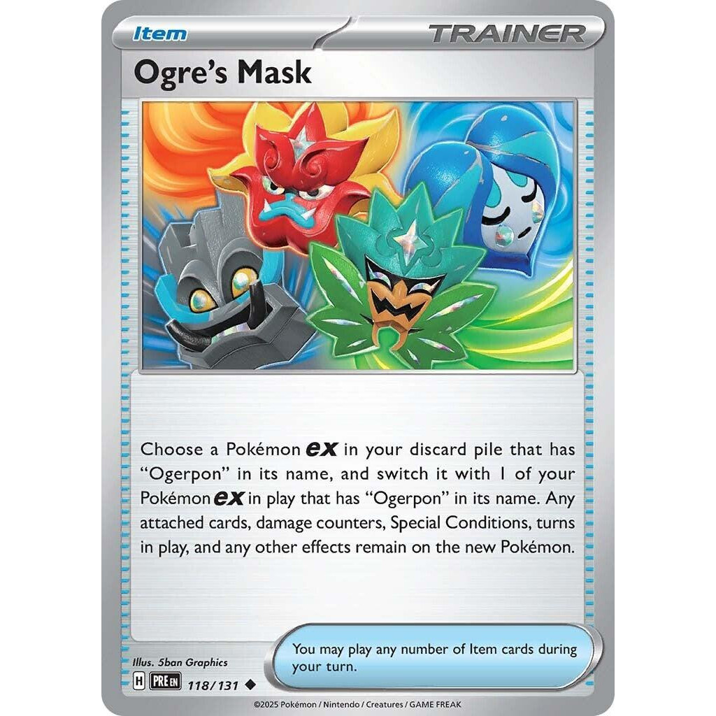 [Binder Condition] Ogres Mask 118 Pokemon Prismatic Evolutions