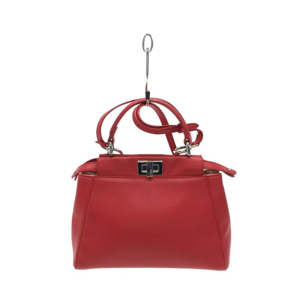 FENDI Handbag Shoulder Bag Peekaboo Mini 8BN244 Red Direct from Japan Secondhand