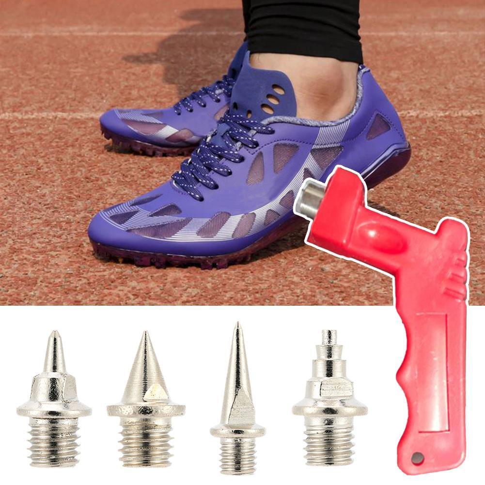 ชุด Track Field Spikes วิ่ง Spikes ประแจวิ่ง 7mm-13mm เปลี่ยนกลางแจ้ง Spikes Q2r6