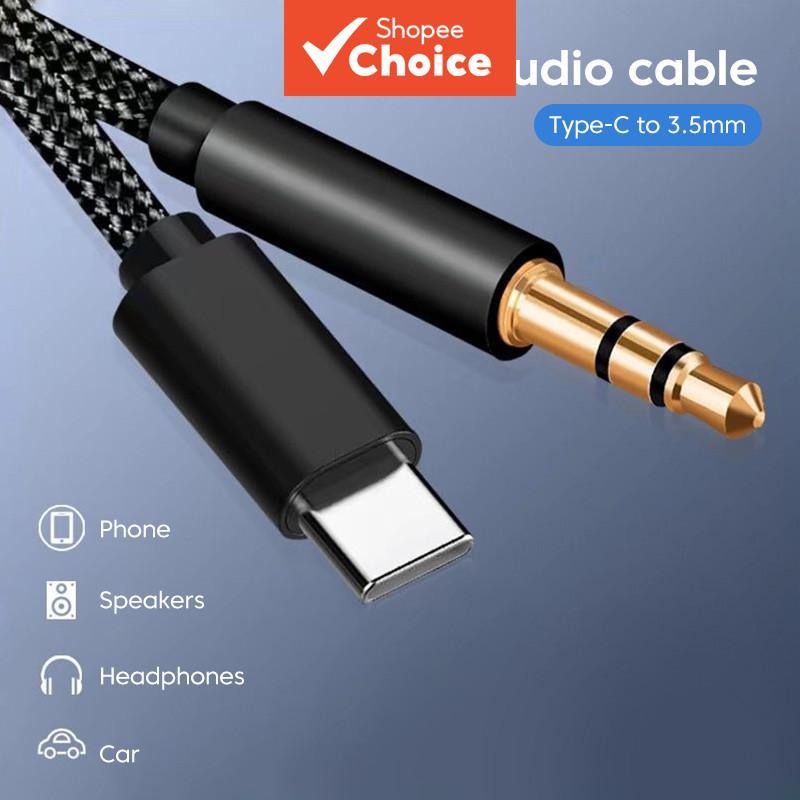 สายแปลงเสียง DAC USB-C เป็น 3.5 มม. ถัก สําหรับรถยนต์ ใช้ได้กับ iPhone 15, Xiaomi