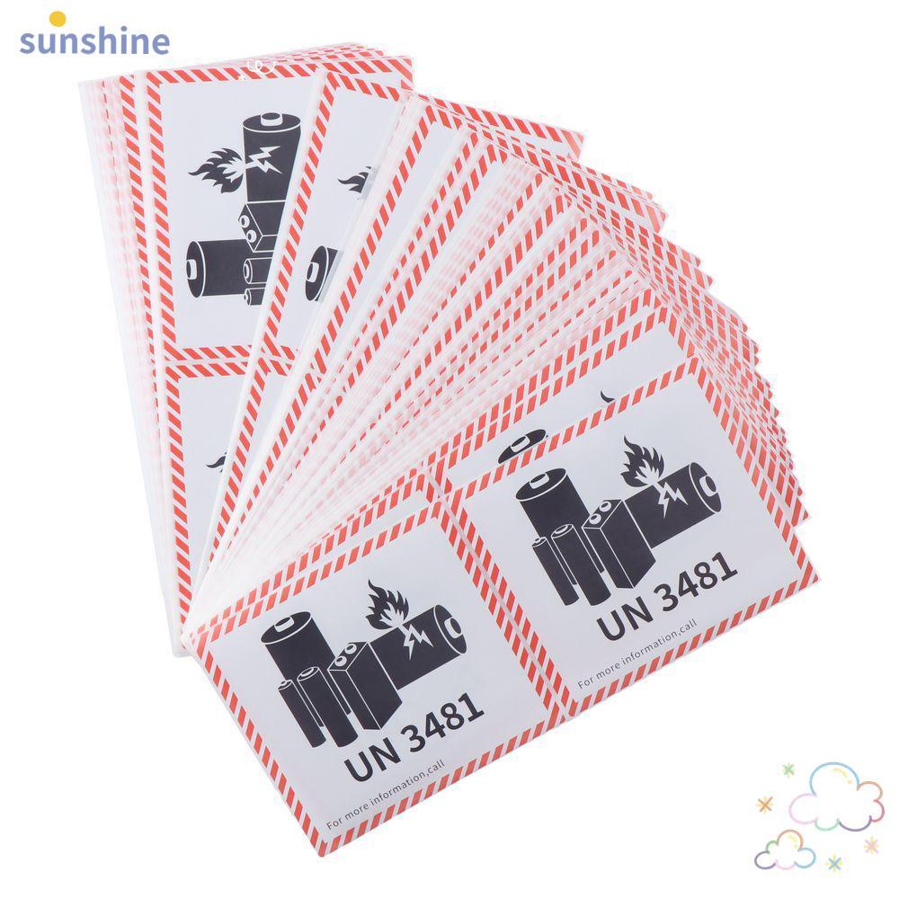 SSUNSHINE ป้ายไฟแบตเตอรี่, แผ่นทองแดงกาว 4.7 "x 4.3" ป้ายแบตเตอรี่ลิเธียมขนส่ง, UN3481 แบตเตอรี่ลิเธ