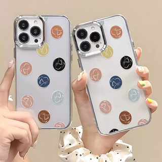 แมวน่ารัก ลวดลาย เคสไอโฟน17 For iPhone 11 13 12 14 15 16 Pro Max X XS Max 7 8 Plus เคส รูปแบบโปร่งใส กันกระแทก TPU Case