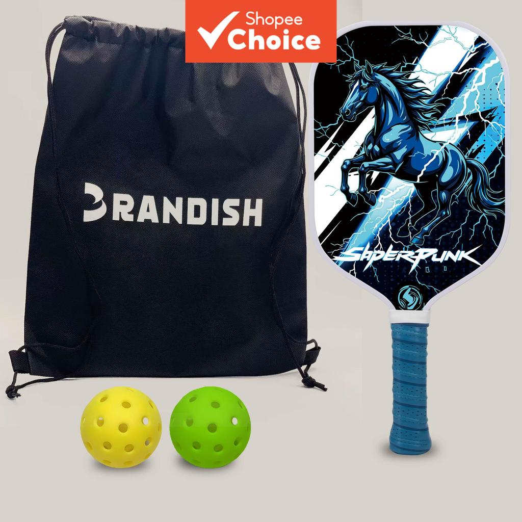 ชุดไม้พาย Pickleball แกน 16 มม. พร้อมลูก 2 ลูก และกระเป๋าหิ้ว เหมาะสําหรับทุกระดับทักษะ