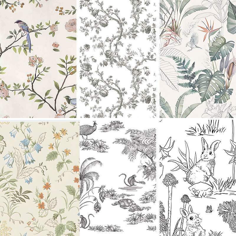 wallpaper ติดผนัง ตกแต่งห้อง สติกเกอร์กระเบื้องห้องน้ำสไตล์ฝรั่งเศส