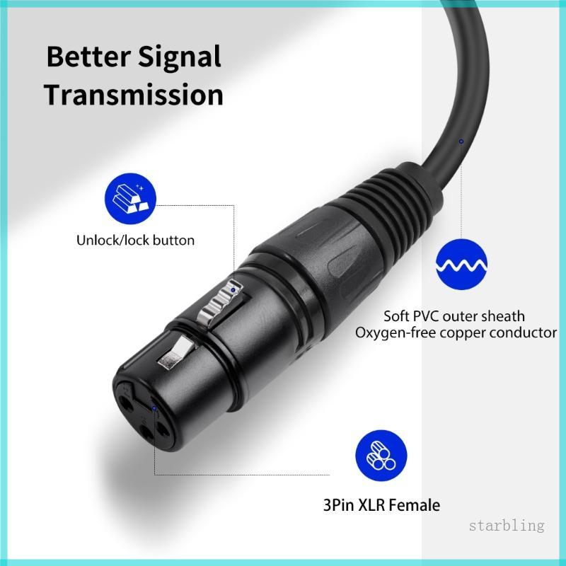 Star Professional D Type Xlrs Male To Female Panel Mount Adapter Cable 60cm 23 62in
