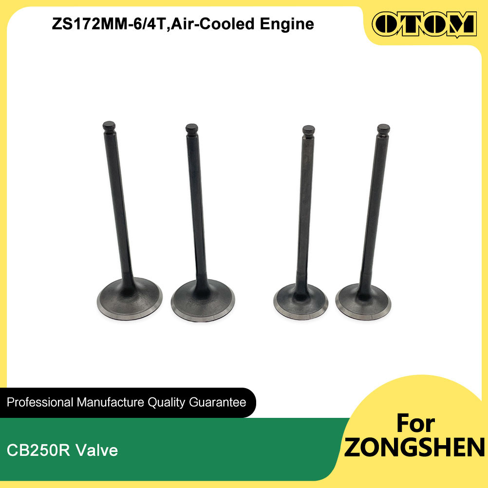 OM  ZS172MM-6 เครื่องยนต์รถจักรยานยนต์ไอดีไอเสียวาล์วสําหรับ ZONGSHEN CB250R 4 จังหวะ Air-Cooled Off