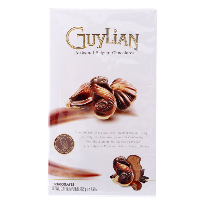 กีเลี่ยนช็อกโกแลตรูปหอย 125กรัม Guylian Chocolate 125g. [หมายเลขบาร์โค้ด 5410976170129 ]