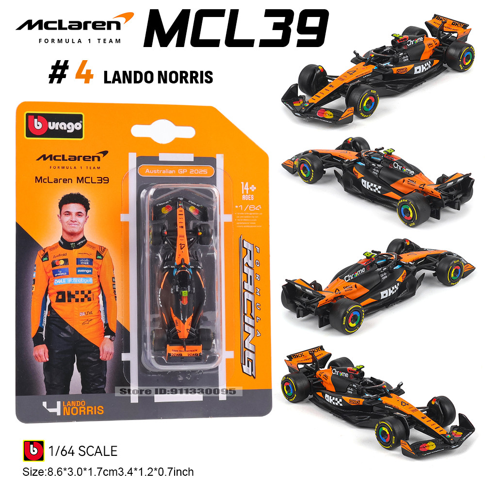 Bburago 1: 64 Mclaren F1 2025 MCL39 #4 ลาโดนอร์ริส #81