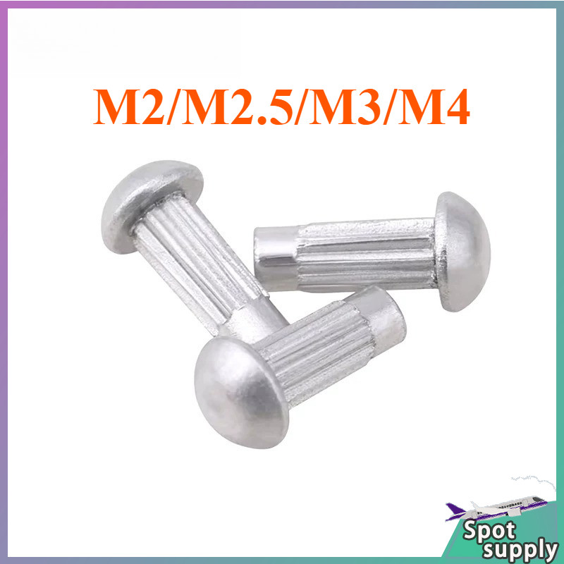 ป้ายอลูมิเนียม Rivet ลายแผ่นป้ายครึ่งรอบหัว Rivet M2/M2.5/M3/M4 (HJ-L001)