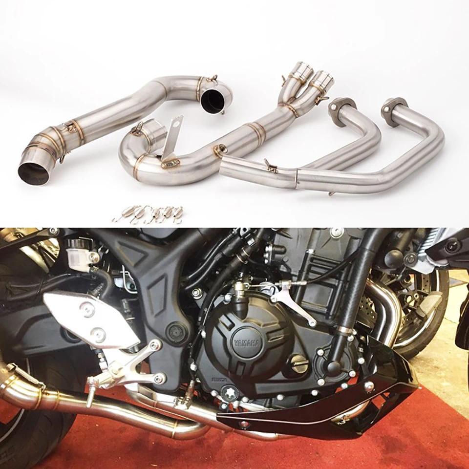 รถจักรยานยนต์ไอเสียสำหรับ Yamaha R25 R3 MT03 MT-03 2014 -2021 R25 ท่อด้านหน้า R3 Link ท่อ R25 ไอเสีย