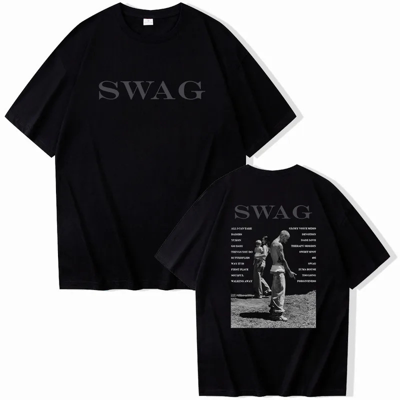 เสื้อยืด Bieber SWAG Justin Album แบบสองด้าน คอกลม แขนสั้น ของขวัญสำหรับแฟนคลับ