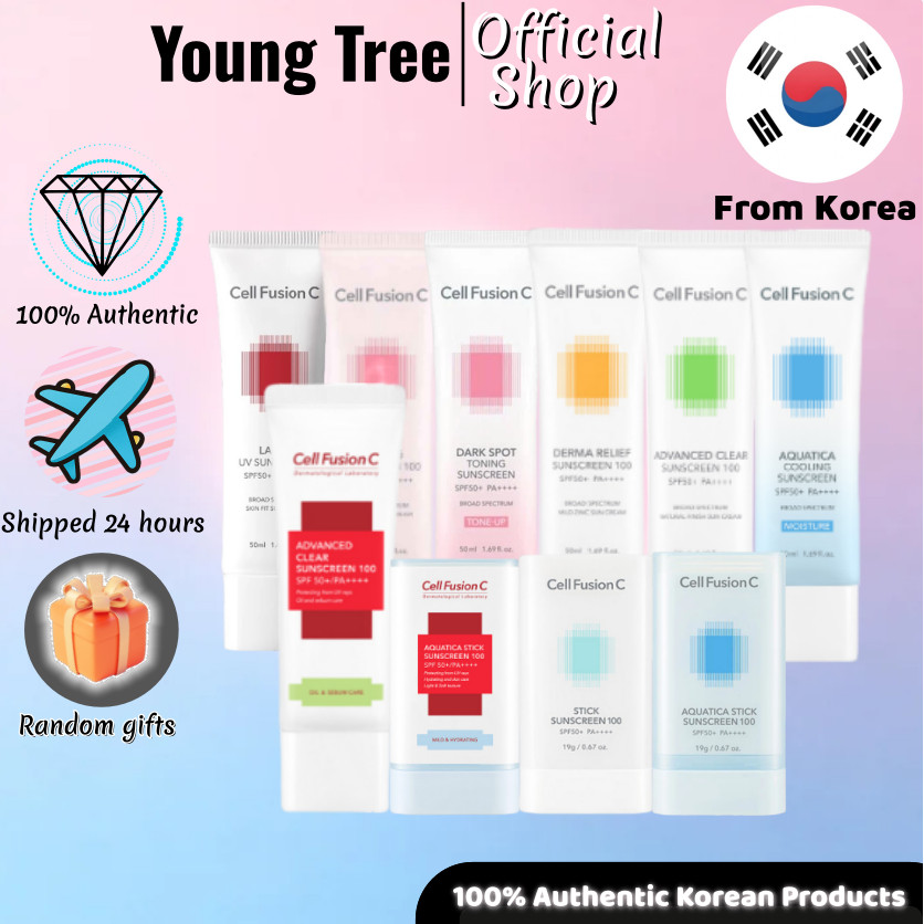 [Cell fusion C] Dark spot toning sunscream50ml/ครีมกันแดดสติ๊ก 19g/Toning Sun Screen 50ml/Advanced Clear Sunscreen 50ml/Laser Uv Sunscreen 45ml