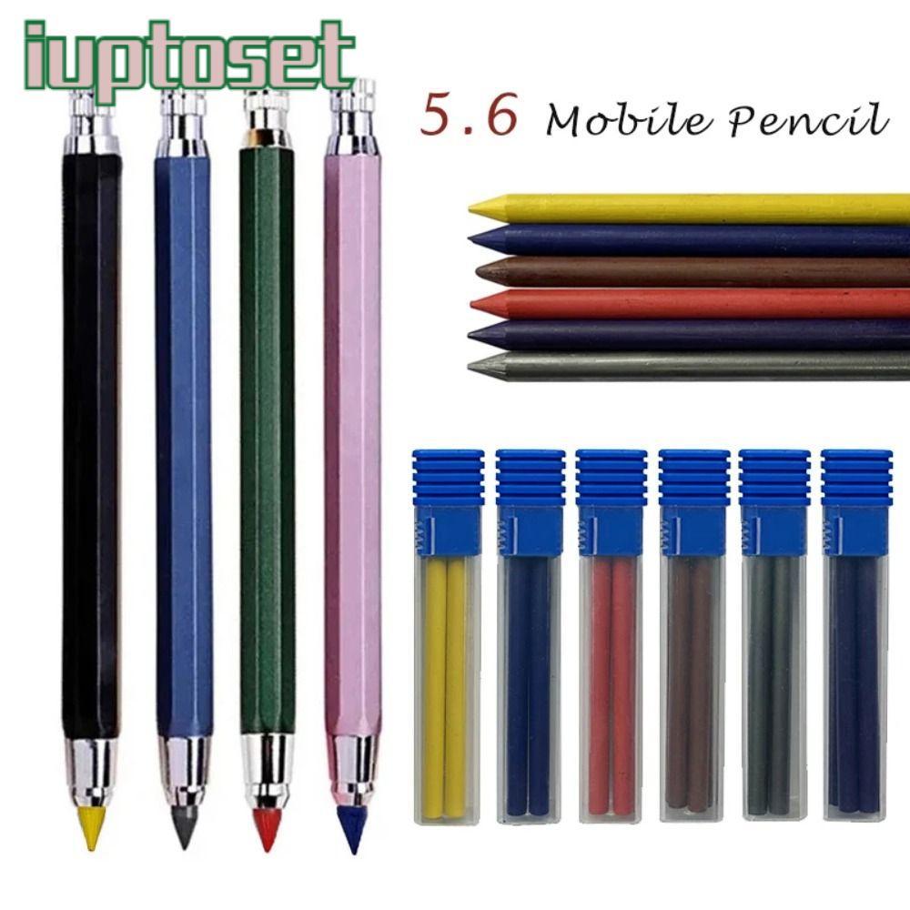 IUPTOSET ดินสอกด, 5.6 มม.เขียนเครื่องมือดินสออัตโนมัติ, Creative 2B/4B/6B/8B ดินสอเติม Sketch การออก