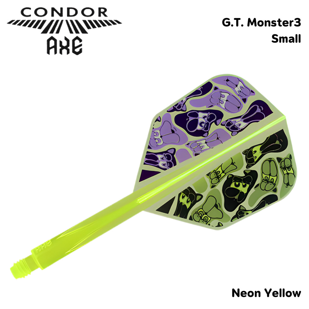 ปีกลูกดอกปาเป้า CONDOR AXE G.T. Monster 3 Neon Yellow Dart Flights