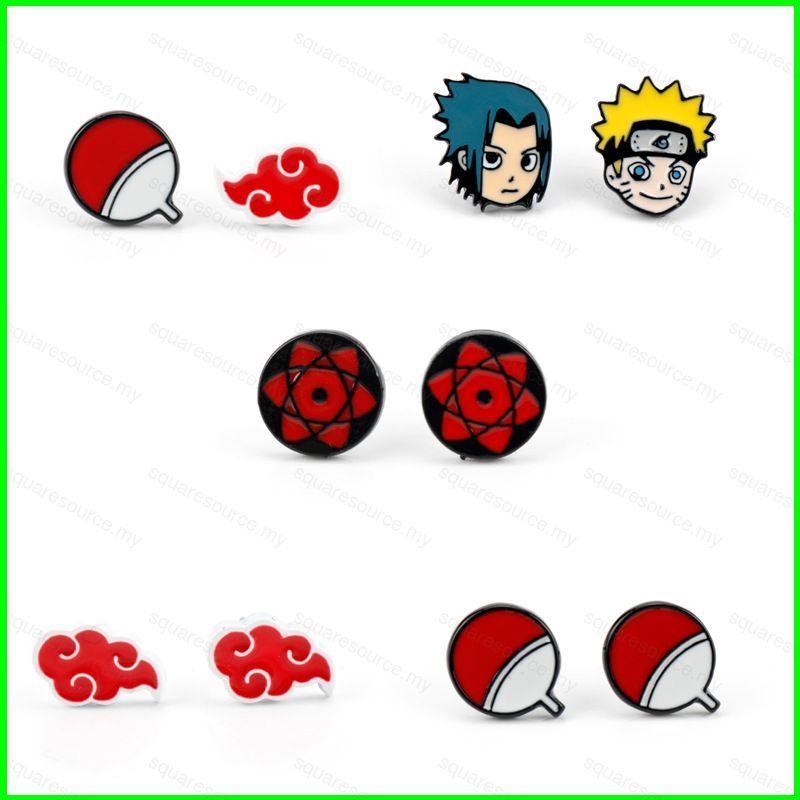 ต่างหูสไตล์นารูโตะ Hatake Kakashi แบบไม่สมมาตร จากวัสดุไทเทเนียมอัลลอยด์ ทนทานและเหมาะสำหรับคนแพ้ง่าย เป็นของขวัญที่ยอดเยี่ยม