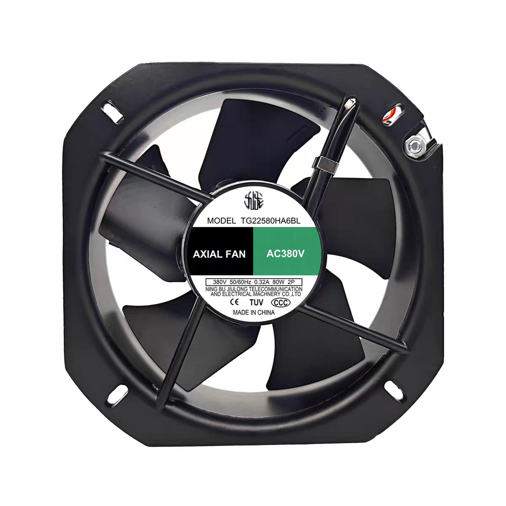 [Radiator] TG22580HA6BL Axial Fan 22580 AC380V All-Metal Cabinet กล่องอุปกรณ์เสริมไฟฟ้าพัดลมระบายควา