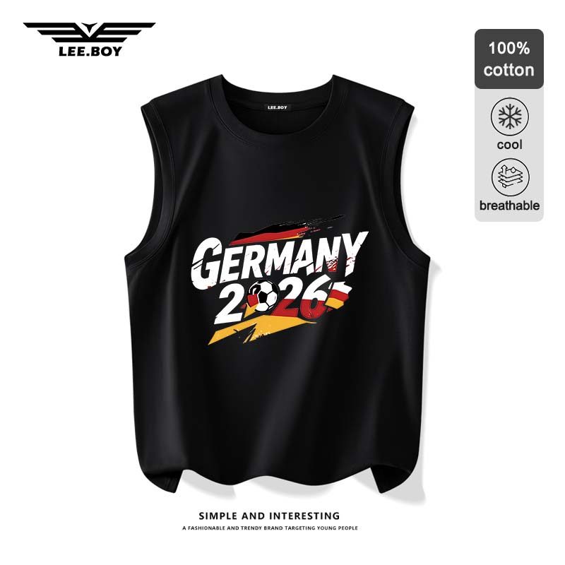 คอกลม แขนกุด แฟชั่นฤดูร้อน สวมใส่สบาย FIFA World Cup 2026™ GERMANY ลายกราฟฟิก M-3XL ใหม่ พร้อมส่งในไทย