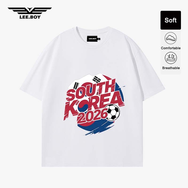 สบายและนุ่ม ตัดเย็บดี เสื้อครอป FIFA World Cup 2026™  South Korea ลายน่ารัก ใส่สบาย [ราคาโรงงาน]