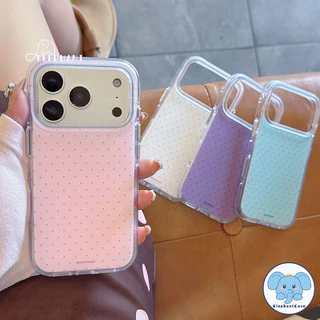 เคสไอโฟน 17 15 13 เคสIMDพื้นขาว ลายจุดสีสดใสฮิต สำหรับ iPhone 13 16 15 17 air 12 14 Pro Max 15 16 14 Plus 15 14 Pro
