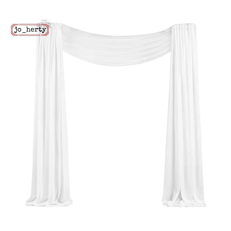 [Promote J]Wedding Arch Draping Fabric 1 แผง 29.5 นิ้ว X 19.6Ft ผ้าม่านผ้าชีฟองเชียร์สีขาวสําหรับงาน