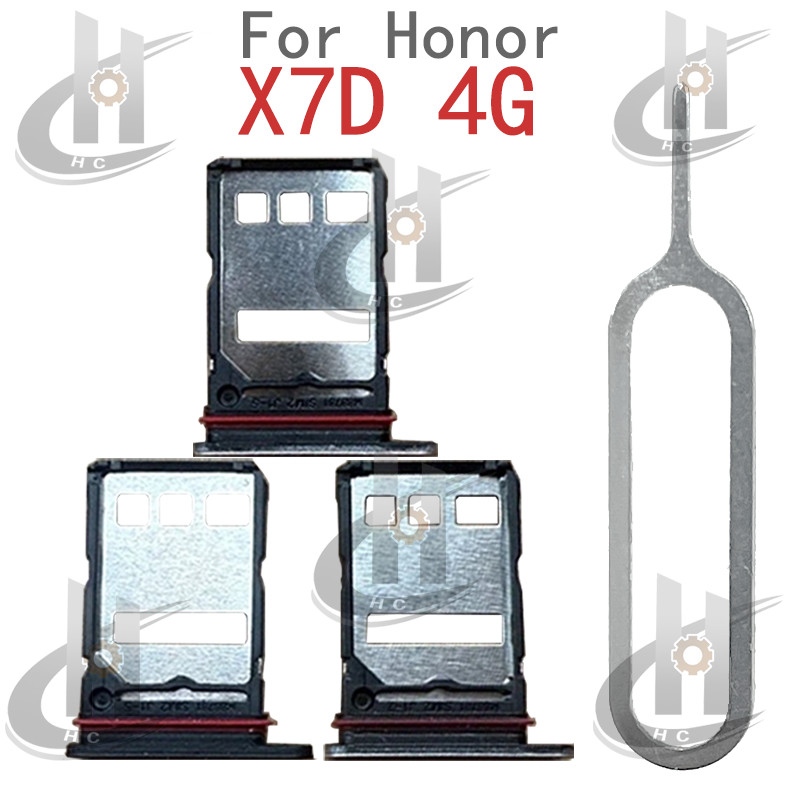 สําหรับ Honor X7D 4G sim Slot ผู้ถือผู้ถือบัตร Reader SD Slot อะแดปเตอร์อะไหล่