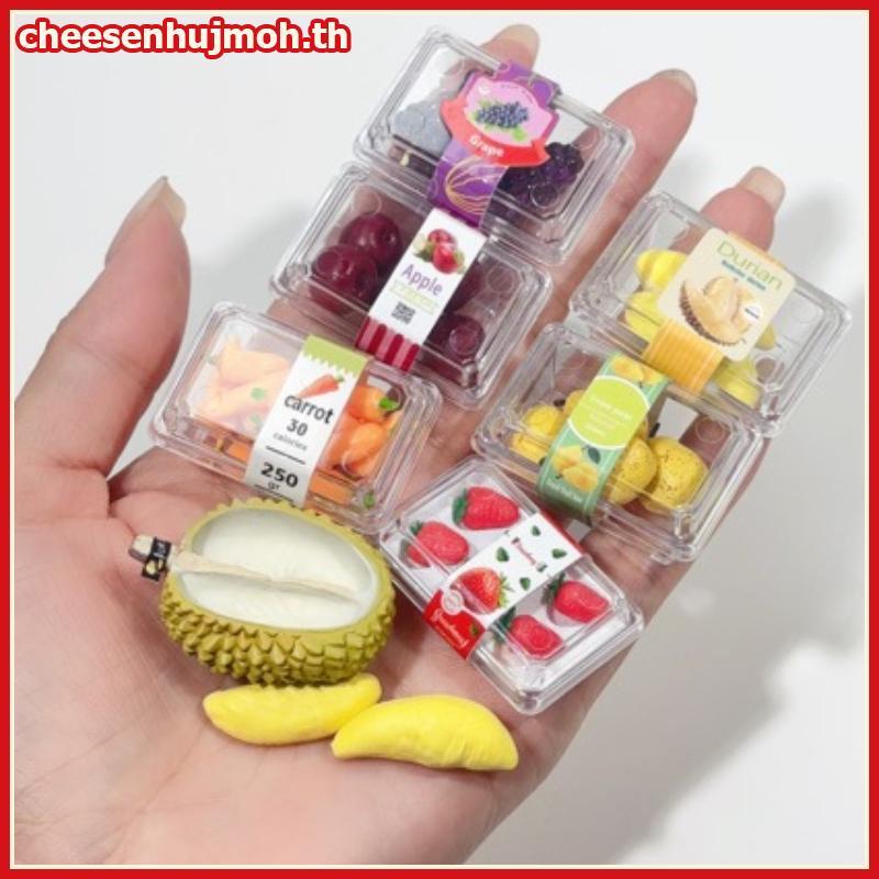 CN 1 ชุดตุ๊กตาอุปกรณ์เสริมของเล่นใหม่ 1/6 Dollhouse Miniature อาหารซูเปอร์มาร์เก็ตผักผลไม้กล่องใส TH