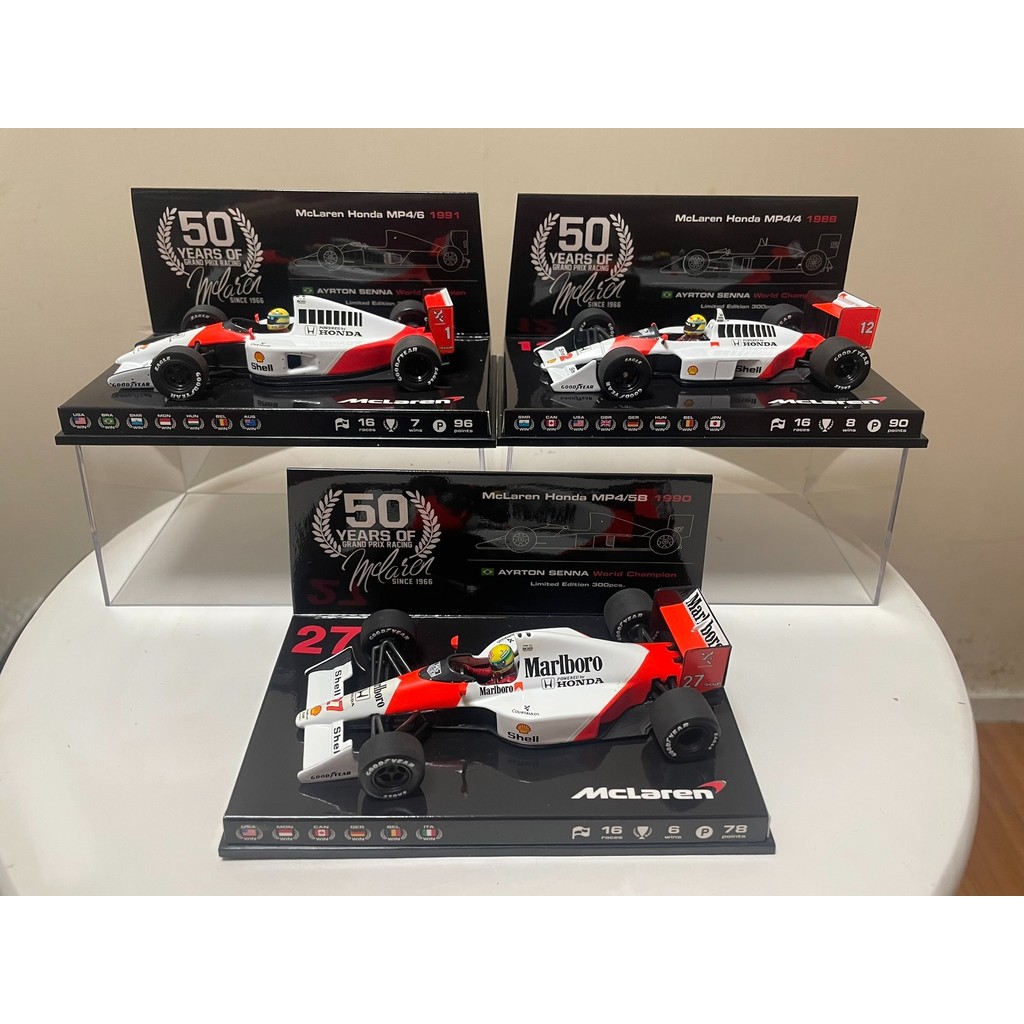 [ขาย] 1/43 Mini Chessena McClaren Fleet 50th Anniversary World Champion Series 1988 mp4/4 8 Station 
